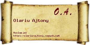 Olariu Ajtony névjegykártya